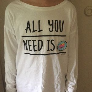 justice white long sleeve shirt